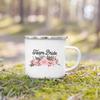 Bride Team Flower Print Enamel Mug Bachelorette Party Wine Juice Cup Bridesmaid Gift Coffee Cups Bridal Wedding Shower Gifts