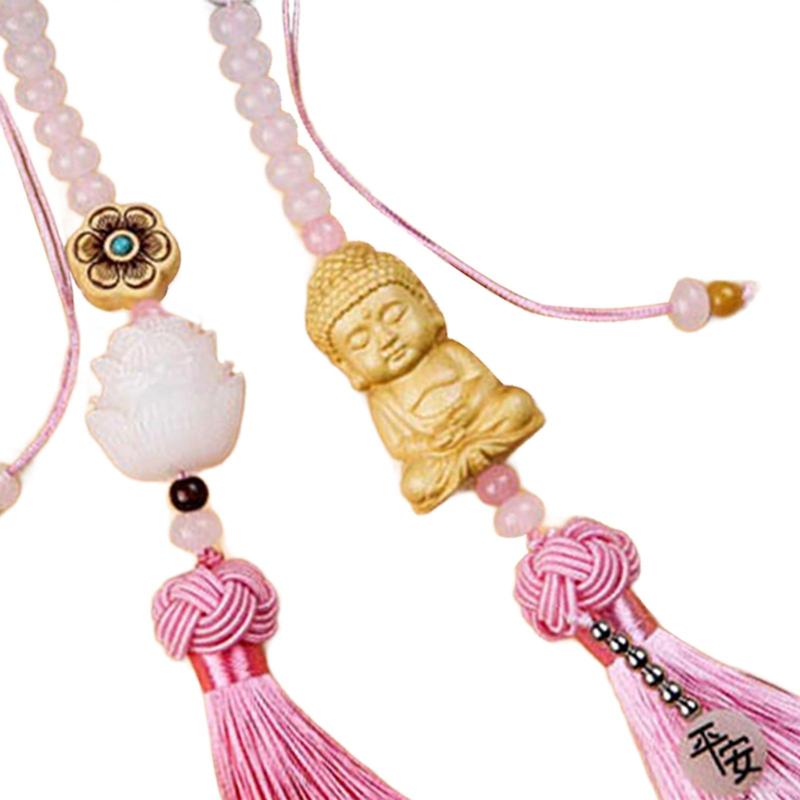 Car Rear View Mirror Pendant Home Decor Wall Buddha Statue Hanging Ornament