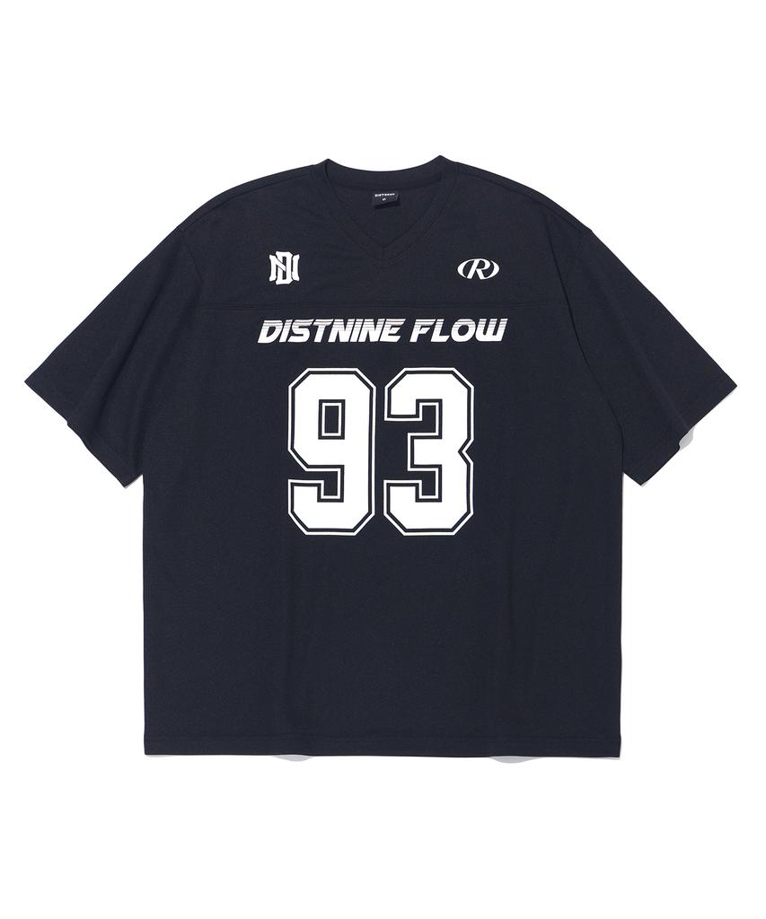 DISTN9NE Mesh Rugby Jersey Oversized Short Sleeve Tee Lq2Tu304_Black