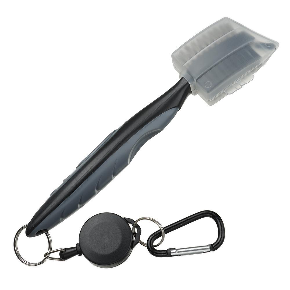 Retractable Double Sided Irons Woods Clip To Bag Groove Cleaner Golf Club Brush Cleaning Tool