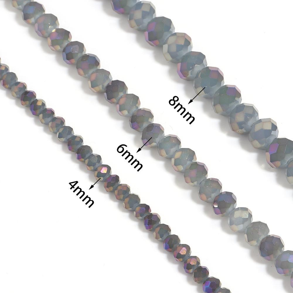 4 6 8mm Facettierte Kristallperlen Lila Tschechisches Glas Lose Spacer Perlen Für Schmuckherstellung DIY Bastelarbeiten Armbänder Halskette Zubehör
