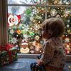 Christmas Snowflake Window Clings Stickers Santa Claus Reindeer Wall Glass Sticker Xmas Decorations Navidad 2025 Home Decor Noe