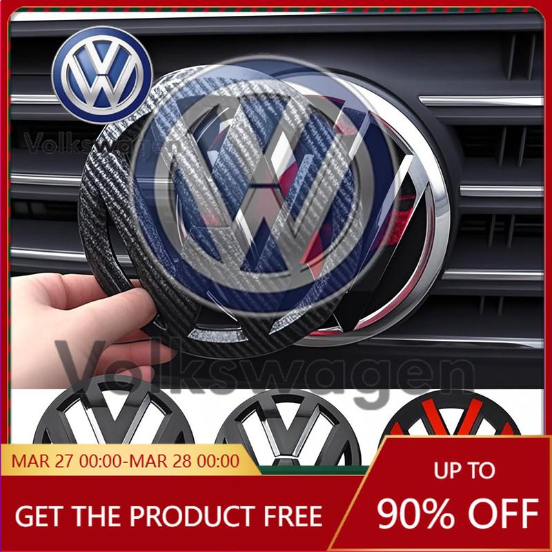 W122Emblems For VW Volkswagen Car Sticker Car Front Radiator Grille Badge Cover Rear Trunk Lid Sticker For VW GTI Polo Golf MK6 MK7