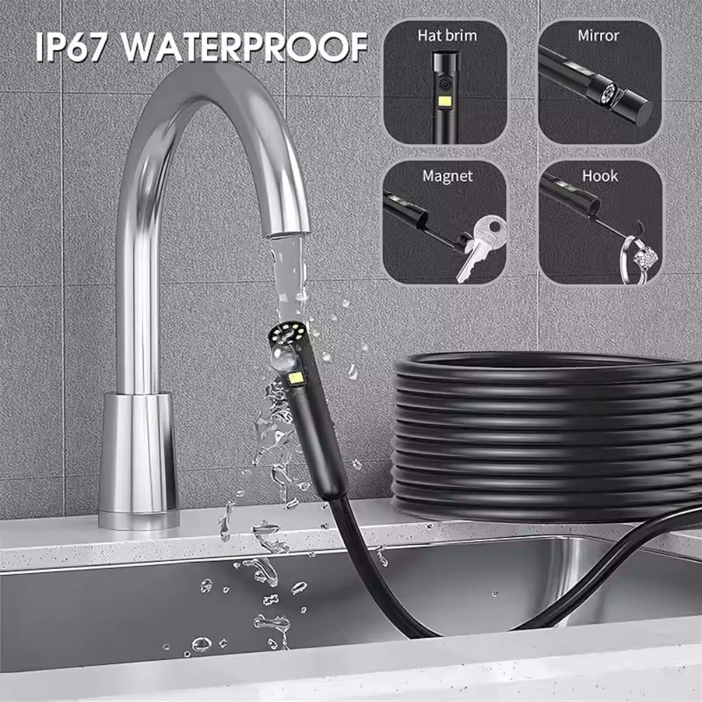 8mm 1080P Endoscope Automotive Boroscope Inspection Device Camera For Apple Iphone IOS Smart Phone Android Type C Cars Mobile
