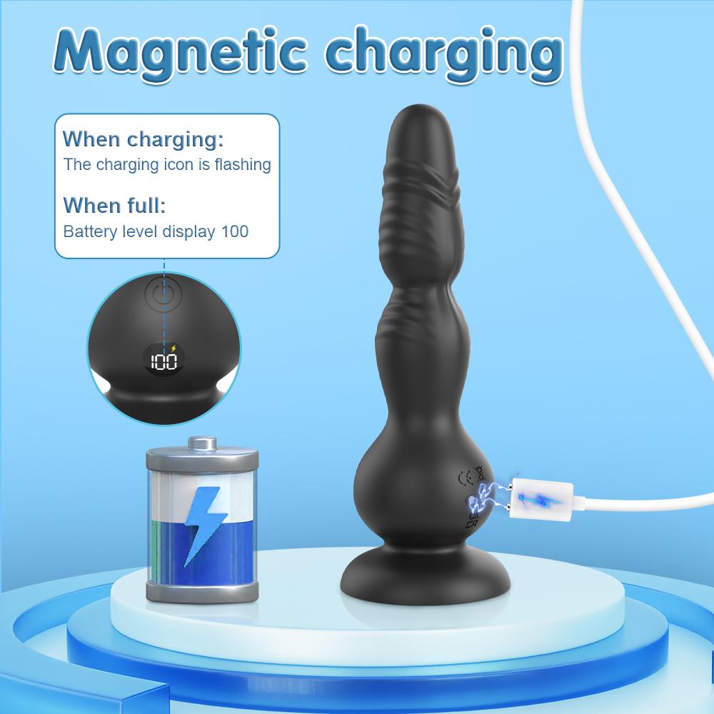 Vibrating Anal Beads for Men Women Anal Vibrator Prostate Massager Anal Balls Butt Plug Men Soft Silicone Masturbator