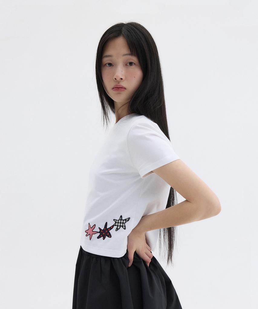 Ohesio Star Patchy T-Shirt, White