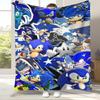 Retro S-Sonic Cartoon Game Flannel Blanket,Ultra Soft Warm Plush Throw for Home Bedroom Bed Sofa Cover Camping Picnic gift