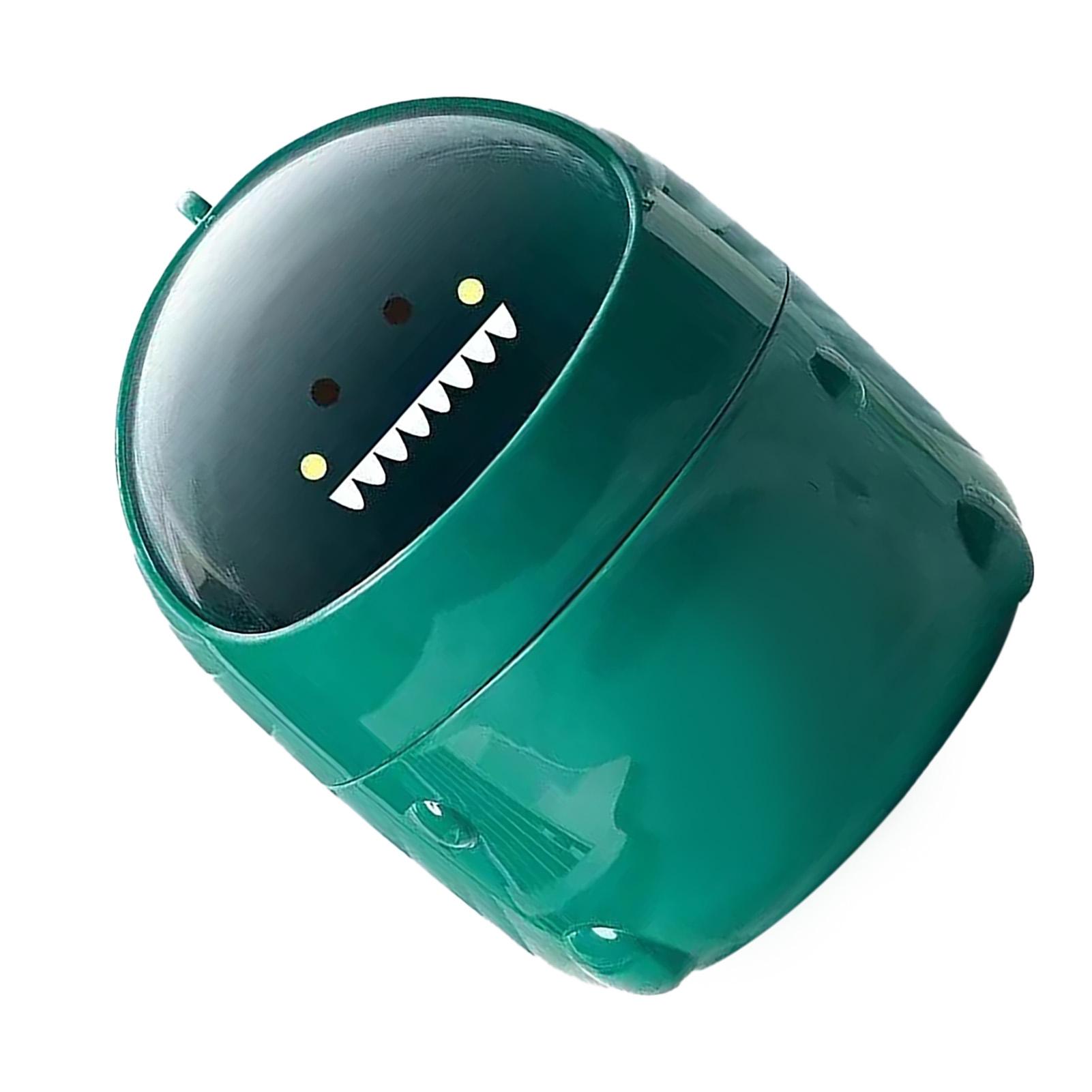 

Настольная мусорная корзина пластиковая с крышкой мини маленькая милая фигурная для обеденного стола письменного стола дома офиса легкое хранение S зеленая