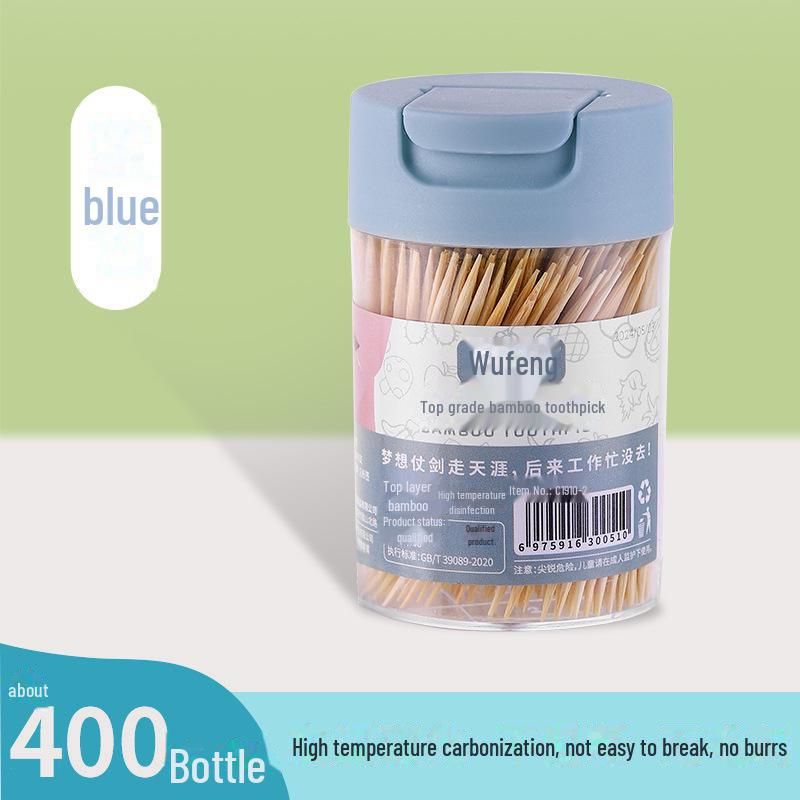 Individually Packed Double-Headed Bamboo Toothpicks - 400 Pieces 