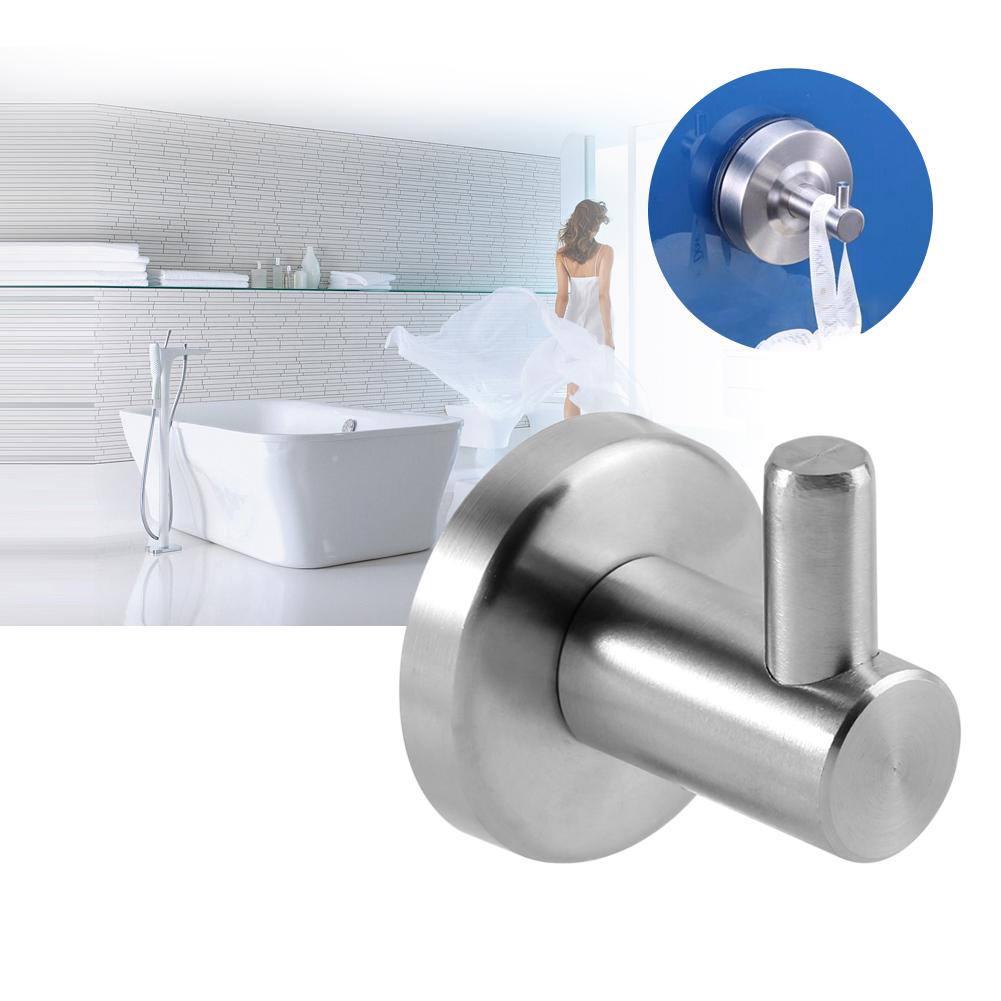 Durable 304 Stainless Steel Bathroom Kitchen Wall Mounted Single Clothes Hook Home Towel Hanger