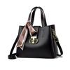PU Large Shoulder Crossbody with Scarf and Detachable Perfect for School or Black NICOLE&DORIS Women's 2-Way Handbag, Leather, Capacity, Waterproof,
