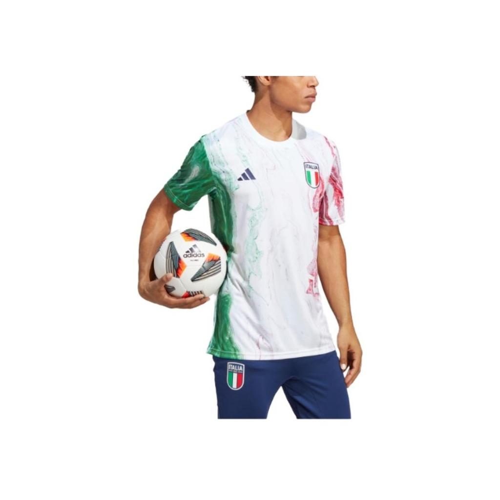 Adidas Colorblock Round Neck Short Sleeve Soccer Jersey Men Tops White HS9868