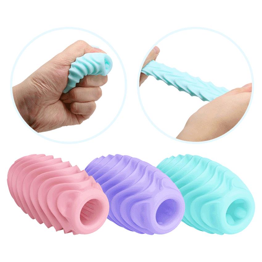 Male Pocket Pussy Masturbation Eggs Portable Silicone Penis Massager Stretchable Adult Sex Toys for Men Stimulating Masturbator