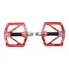 ENLEE 2Pcs Mountain Bike Pedal Bicycle Aluminum Alloy Bearing Pedal Ultra Light Palin Anti Slip PedalRed