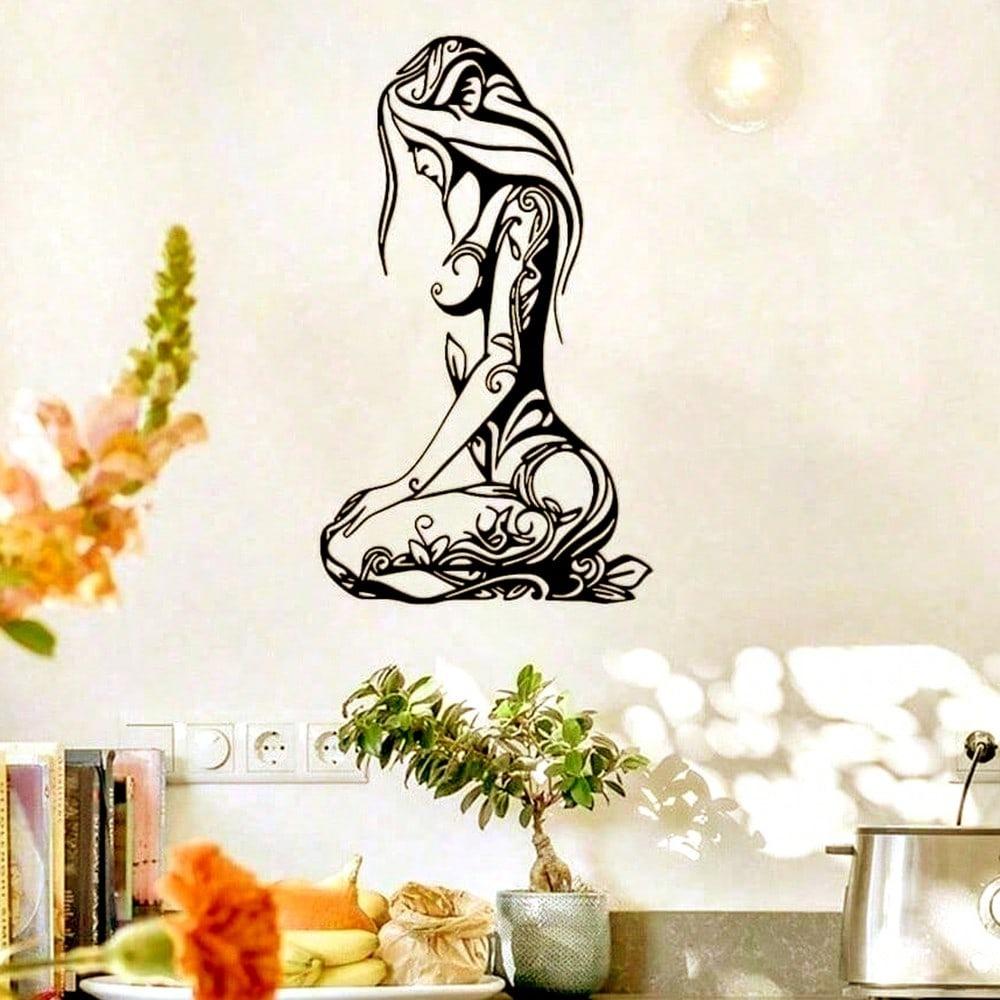 

One-Piece Kneeling Woman Minimalist Metal Wall Art Modern Home Decor for Bedroom Living Room Bathroom Waterproof Rustproof Durable Easy Install TY6033