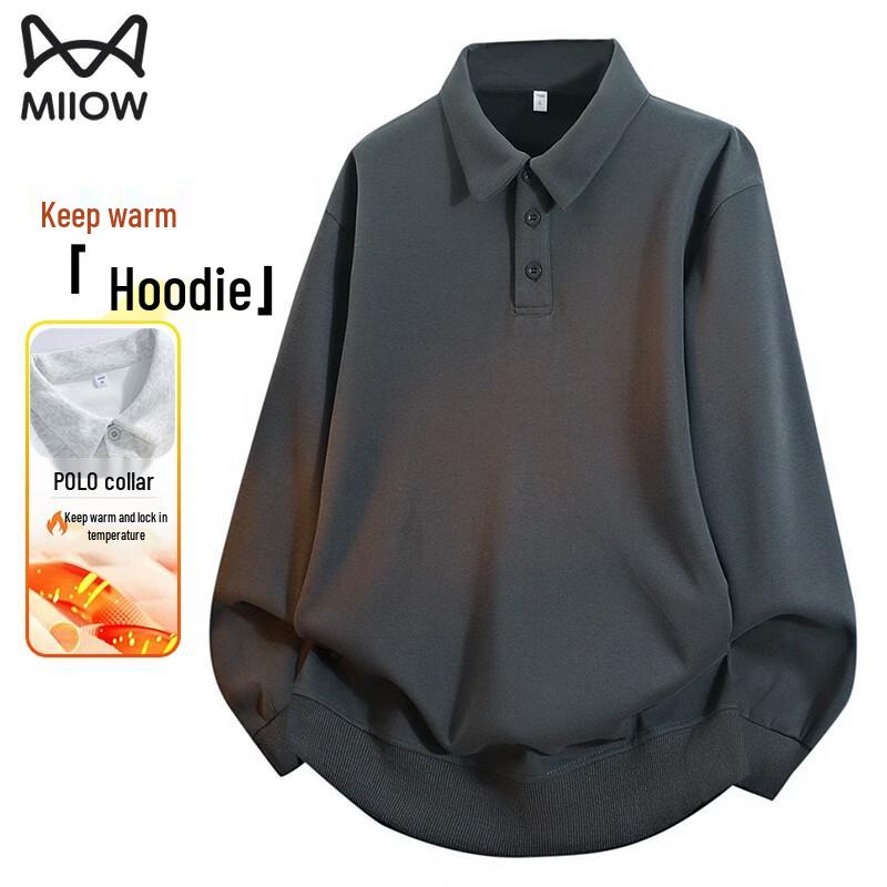 MiiOW Men s Casual Lapel Long-Sleeve Sweatshirt L 2960₽