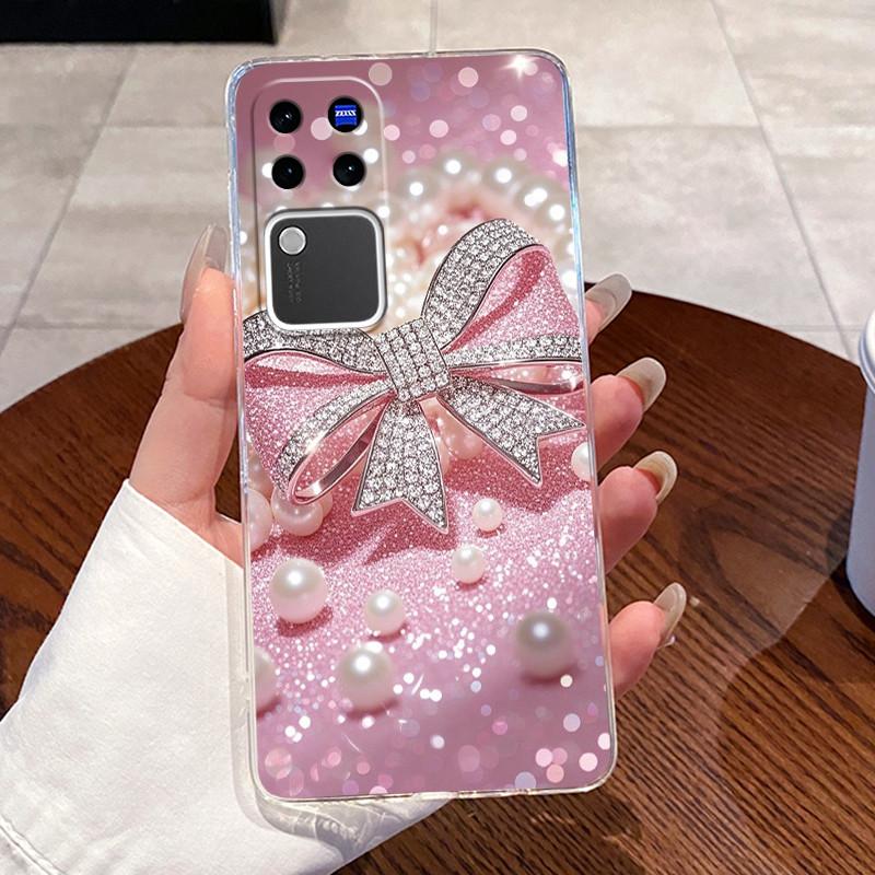 Jelly Casing For Vivo V30 Pro V2319 VivoV30 V2318 Clear Silicone Soft TPU Back Cover Cute Cat Rabbit Heart Protective Case