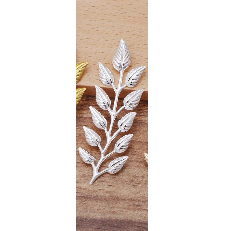 20pcs 19x64mm DIY Leaf Copper Charm Pendant Gold Color Accessories for Necklace Jewelry Making Components Handmade Craft