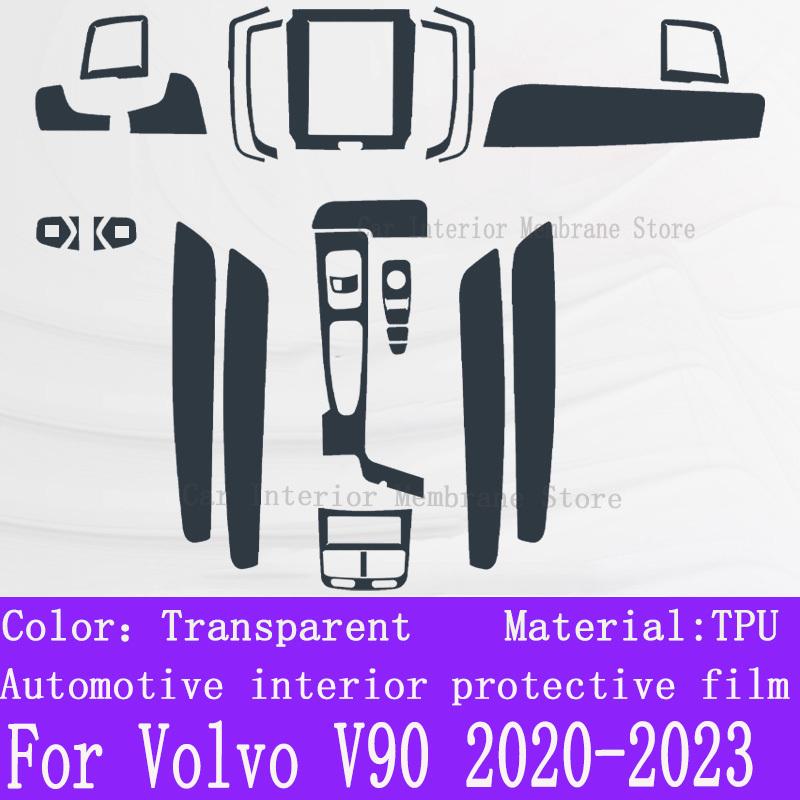 Für Volvo V90 - Auto Innenraum Mittelkonsole Transparent TPU PPF Schutzfolie Kratzfest Reparaturfolie Zubehör