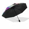 1pc My Hero Academia Automatic Opening/Closing Outdoor Umbrella with Boku No Hero Characters - Portable 3-Fold Design, 8-Rib Iron Frame Outdoor f