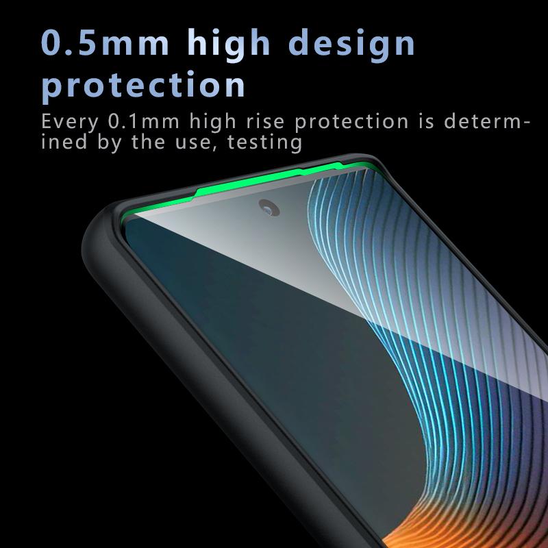 For Motorola Edge 50 Fusion 5G Case Skin-Touch TPU+PC Matte Phone Shell,Transparent Black