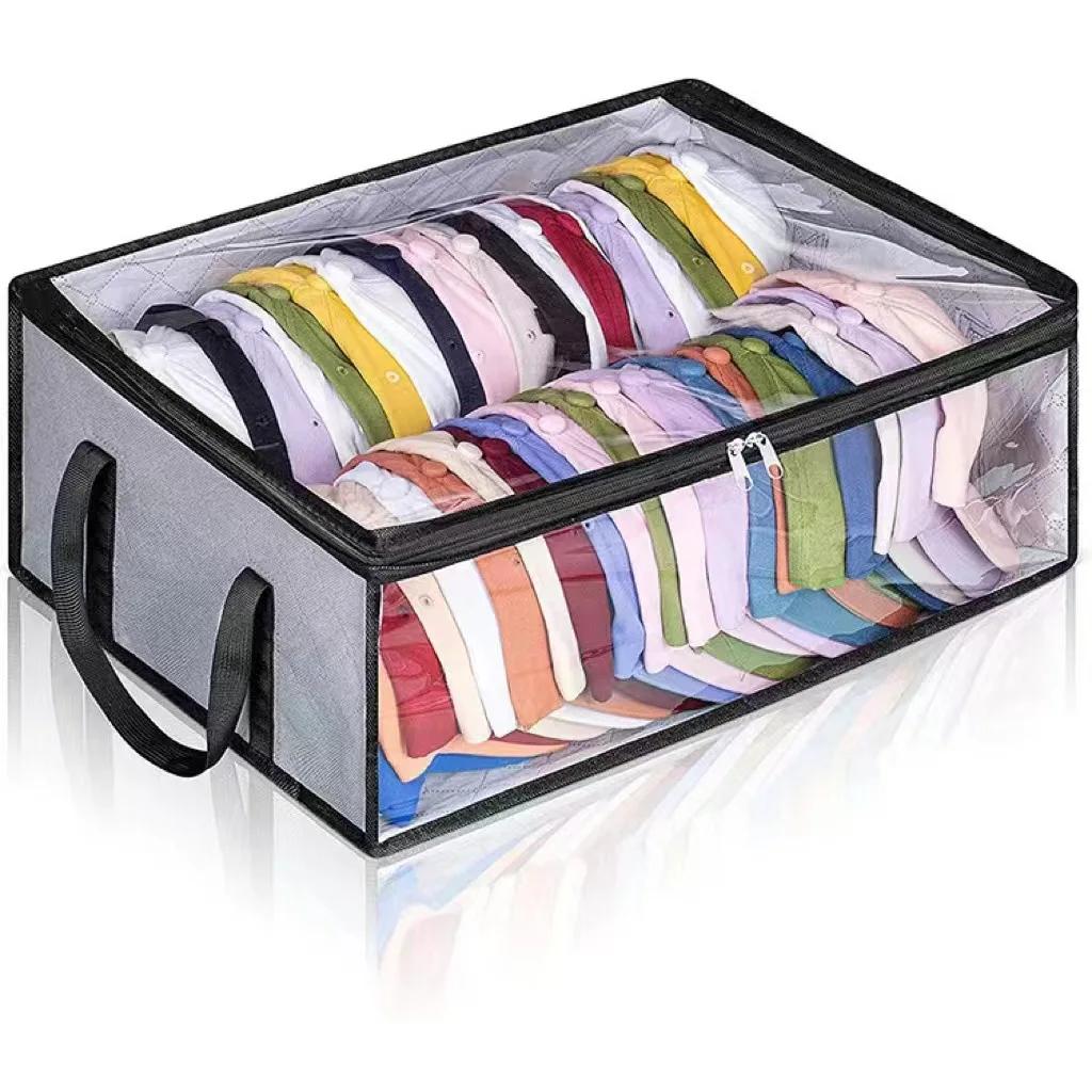Baseball Cap Big Storage Box, Can Hold Wide Hat Storage Bag, Suitable for Wardrobe Storage Hat Dustproof
