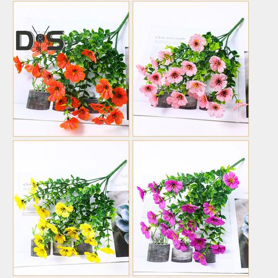 Artificial Violet Flowers All-season Faux Flower Bundle Realistic Fake Violets with Bendable Stems for Outdoors Garden Wedding Decorations