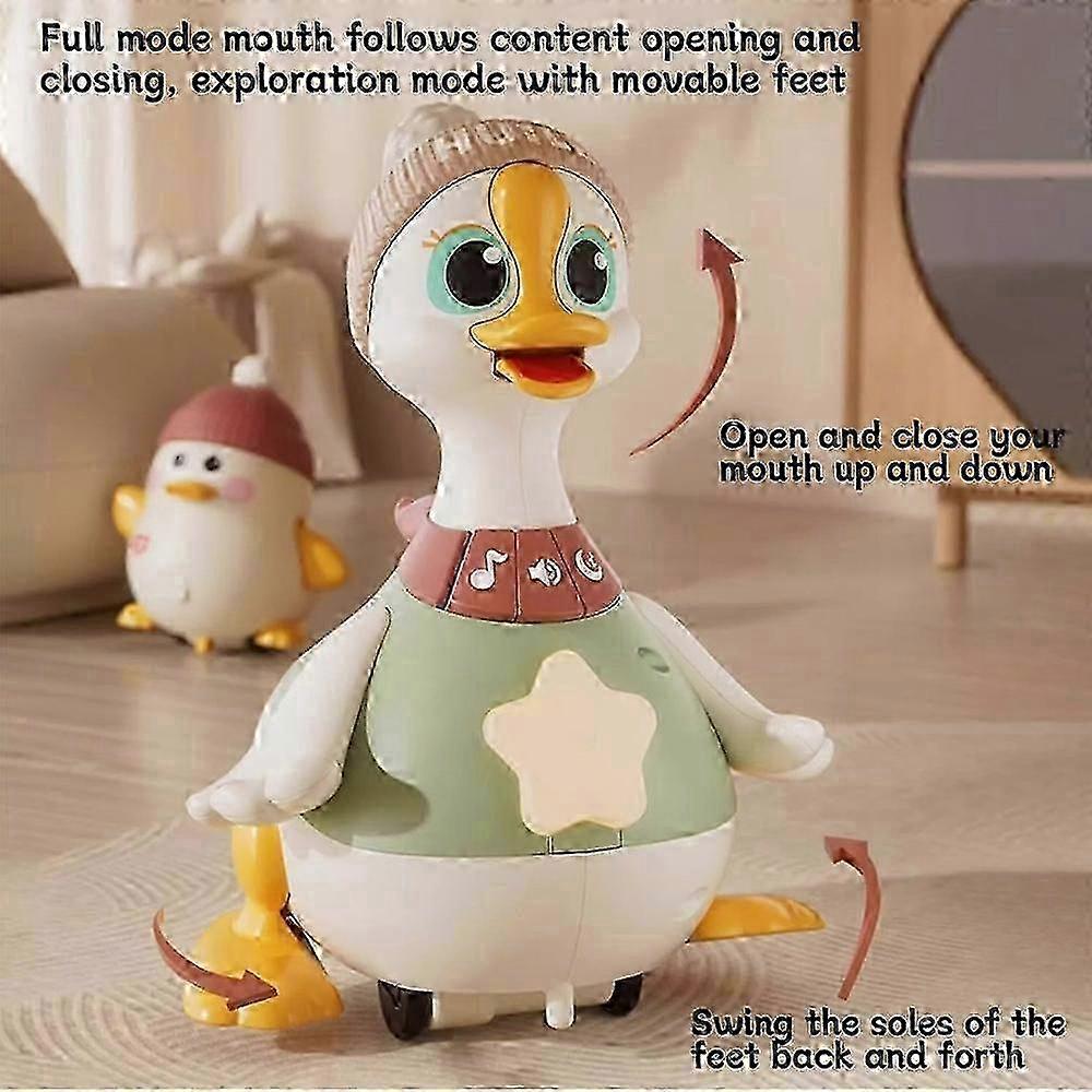 Baby Toy Swing Duck Toy Cartoon Press Vehicles Glide Animal Inertia Pull Back Cars Early Education Toys for Toddlers