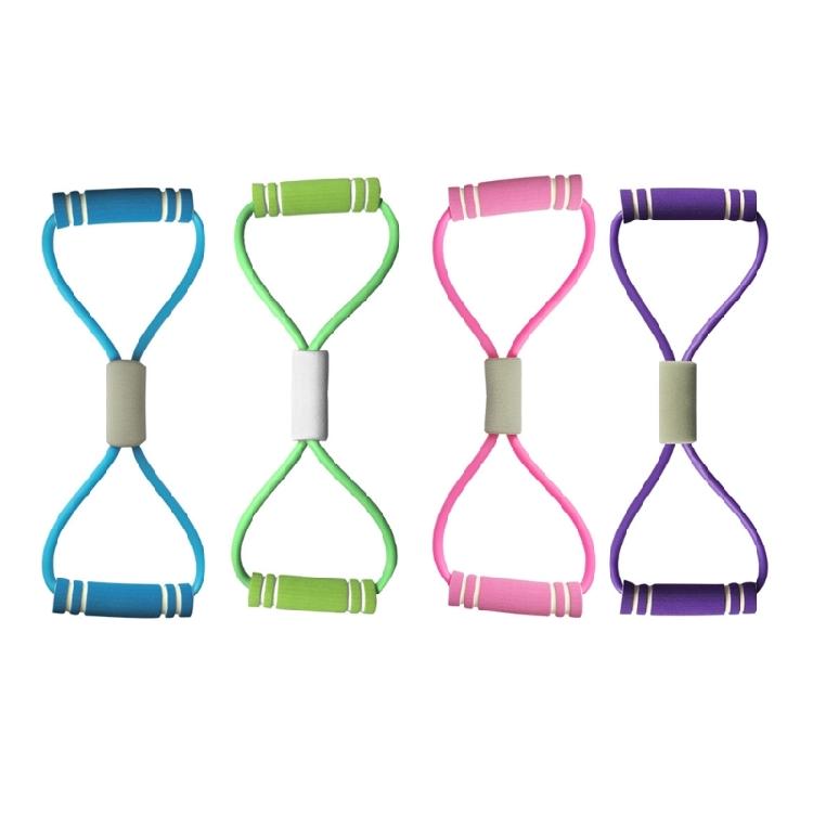 Resistance Band Figure 8 Workout Tube Stretch Fitness Band for Arm Chest Trainer