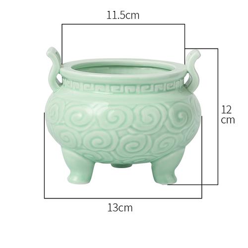 1pc Ceramic Incense Burner Decorations Buddhist Hall Utensils Temple Sacrifice Home Decor Pray for Auspiciousness Feng Shui