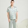 Men's Long Sleeve Silk Pajama Set - Summer Mulberry Silk Homewear 1188