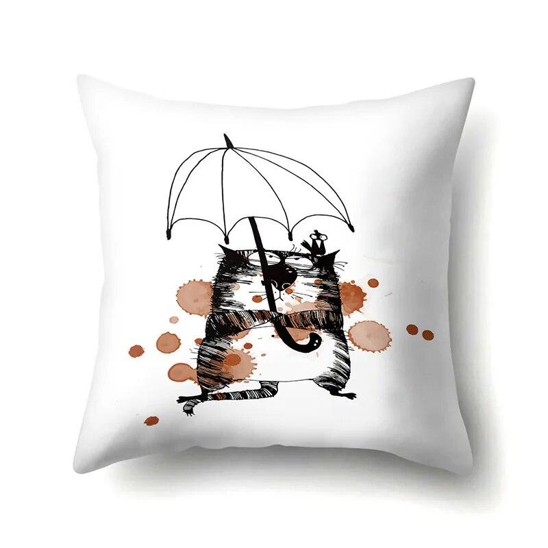 Dog Cross-border Fashion Fresh Animal Knitted Pattern Printed Pillow Cover Sofa