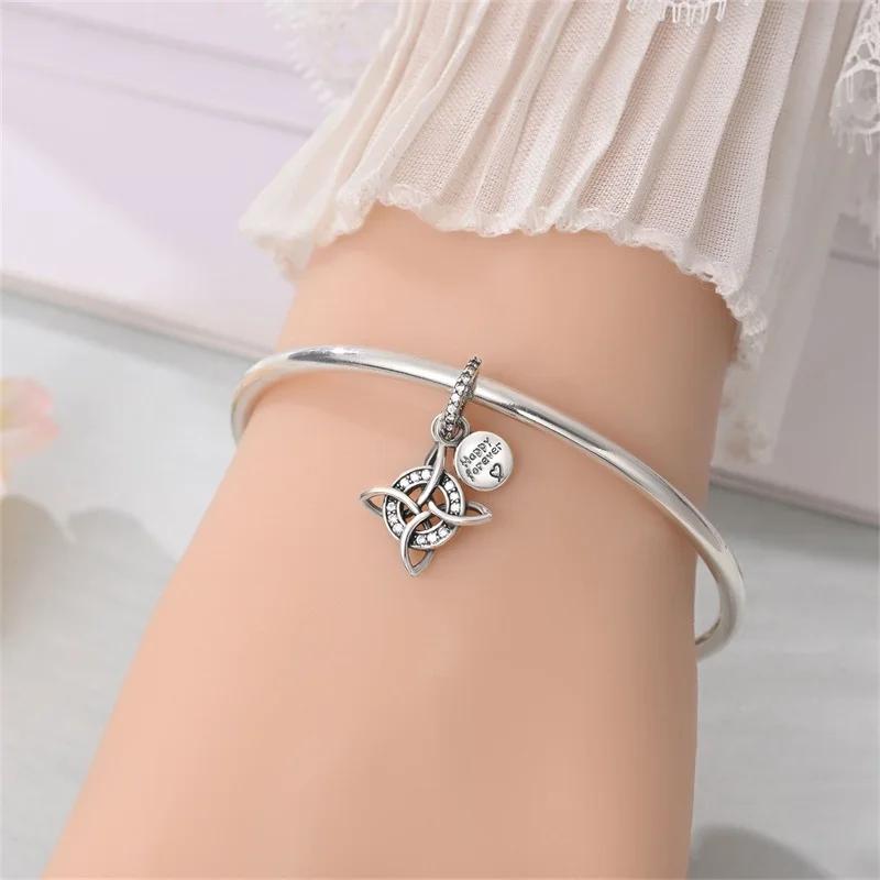 New Original Copper Charms Heart Infinite Symbol Crown Beads Pendants Fit Bracelet Necklace Diy Jewelry Gift