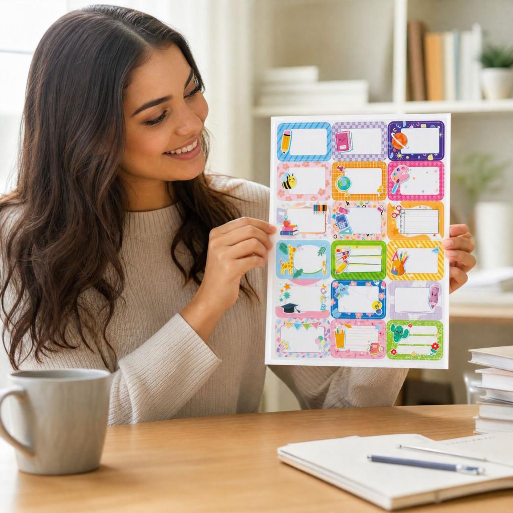 Large Stickers for Kids - Cute Personalized Labels for School Supplies