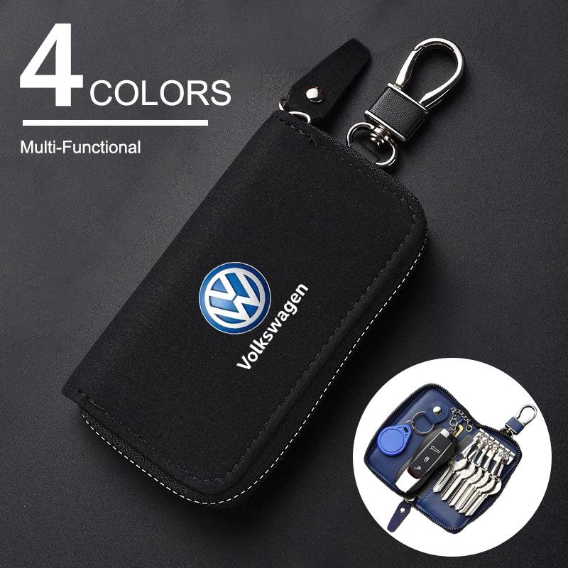 Suede Car Key Storage Bag Portable Card Coin Wallet Keychain For Volkswagen VW Golf Tiguan Jetta Passat Polo Touran GTD Scirocco zr4