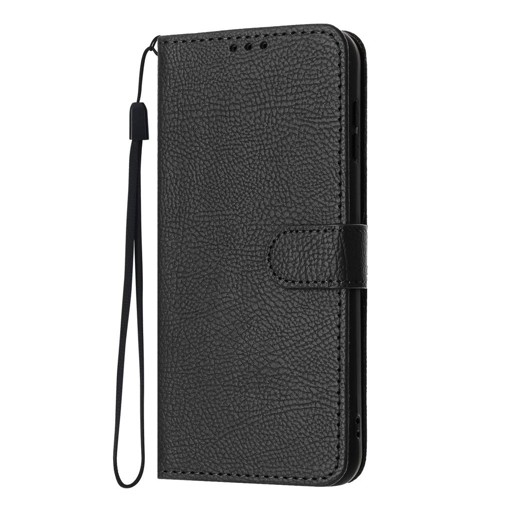 Applicable, Samsung S26FE lychee pattern leather case S26edge solid color card flip wallet mobile phone case