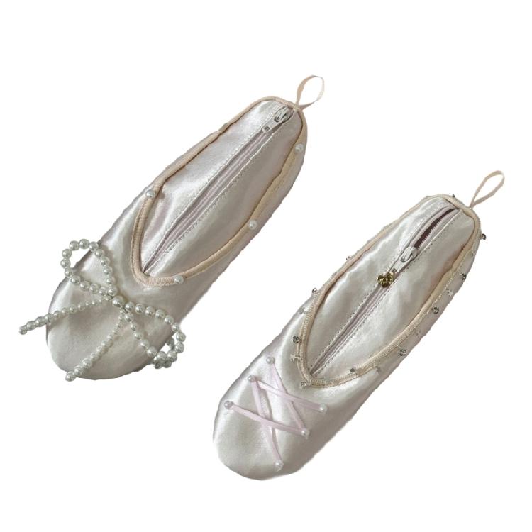 Dekorative Sternenmuster Ballett Make-up Tasche Premium Satin Stoff Große Kapazität Reise Kosmetiktasche Für Frauen