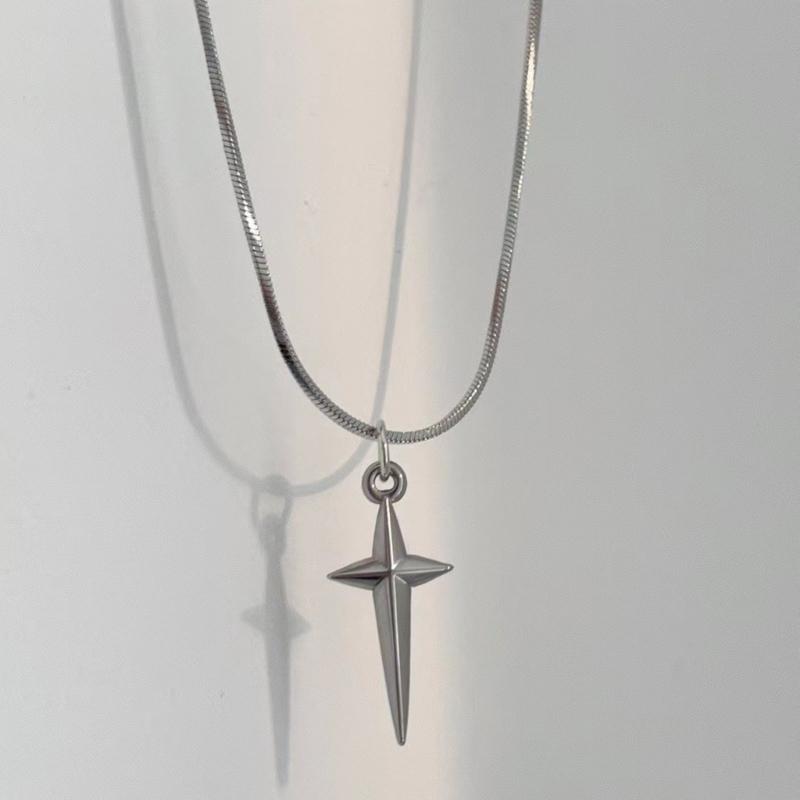 Fashion Cross Star Pendant Necklace Clavicle Chain Choker Necklace Jewelry
