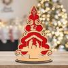 Christmas Tree Table Sign Decoration Farmhouse Rustic Jesus Nativity Wooden Ornament with Base Home Office Bookshelf Desktop Decor