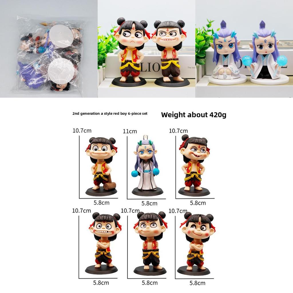 Nezha Series Pvc Blind Box Figures With Assembly For Collectors Display And Kids Room