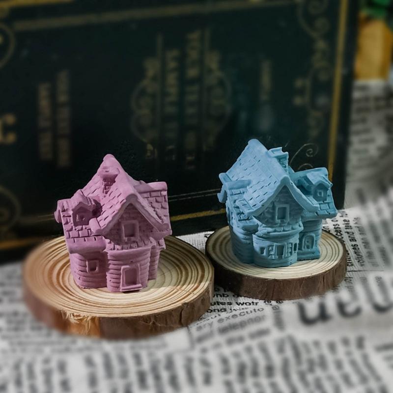 Fliegendes Haus Silikonform 3D Kleine Hausformen Ornament Bastelformen Sukkulenten Formen für Tischdekorationen