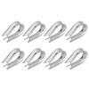 50Pcs Wire Rope Thimble Stainless Steel Cable Rigging Tools for Shipbuilding Industry(M2(2mm) )