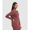 Gymshark Everyday Seamless Long Sleeve Top Burgundy Brown B8a4q Rbqv