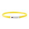 Pet Dog Collar Silicone Soft USB Rechargeable Light Flashing Puppy Night Safety Collars(Yellow)
