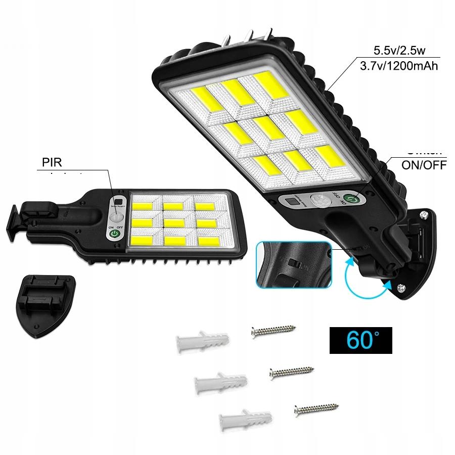 Solar Street Lamp Plot House 117 Led Cob 6 Hours Strong Lantern