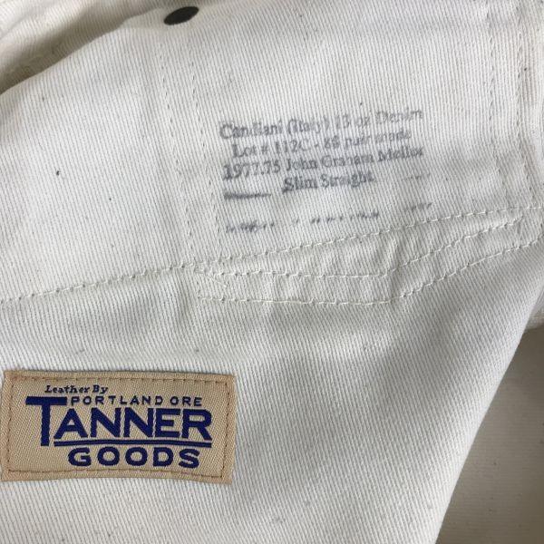 TELLASON Slim Straight White Denim Pants Men’s 30 Inseam 77cm USA(USED)