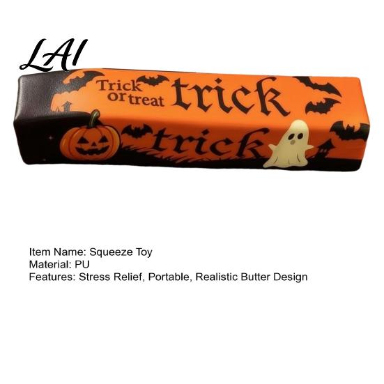 Sensorische Fidget Spielzeuge gegen Angst Halloween Butterstange Quetschspielzeug Langsam aufsteigend Realistisch Spaß Schreibtischzubehör Linderung Kinder Erwachsene Einzigartiges Geschenk