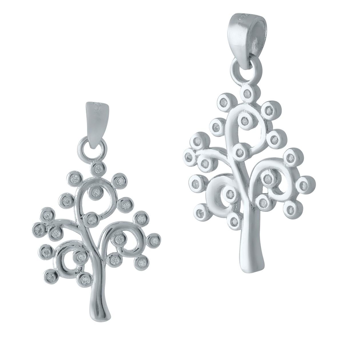 

Серебряная подвеска с фианитами (1974872) білий