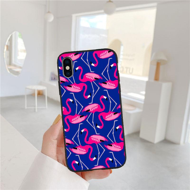 CJ54 Flamingos Pink bird flower Soft Shell Phone Case for Redmi Note 8 9 Pro Max 9S 9T 9C NFC 8T 8A 10A A4