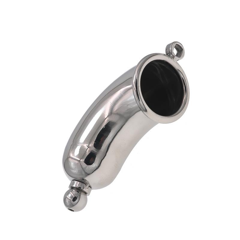 Stainless Steel Men's Chastity Lock CB Penis Lock Cage Cylinder Fully Wrapped with Catheter Alternative Binding Wearing Toys